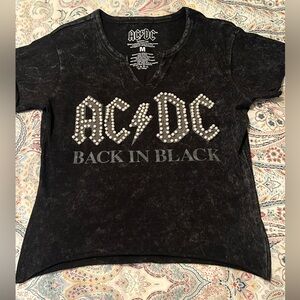 AC/DC Short Sleeve Washed Black Pearl